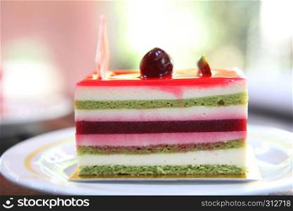 colorful fruit cake