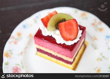colorful fruit cake