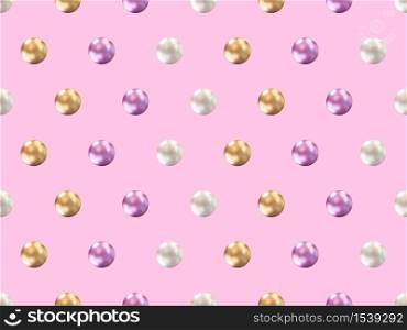 Colorful geometric sphere shape seamless pattern background, 3D Rendering