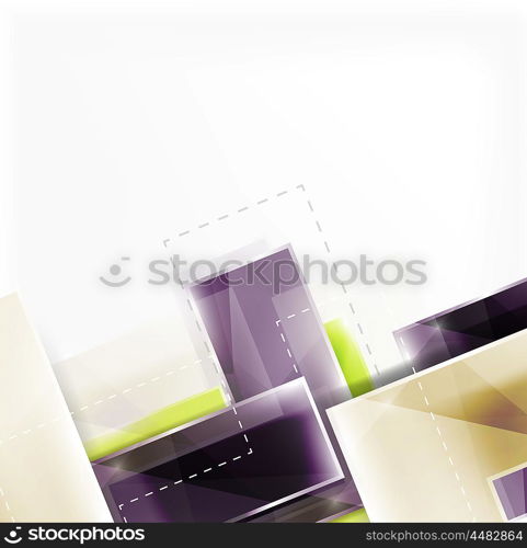 Colorful glossy arrow shapes. Abstract background. web brochure, internet flyer, wallpaper or cover poster design. Geometric style, colorful realistic glossy arrow shapes with copyspace. Directional idea banner