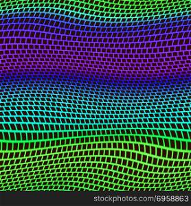 Colorful glowing wireframe mesh or grid background.. Glowing wireframe