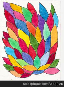 colorful handmade leaves backgorund