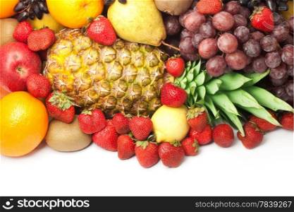 Colorful healthy fresh fruit. Shot in a studio