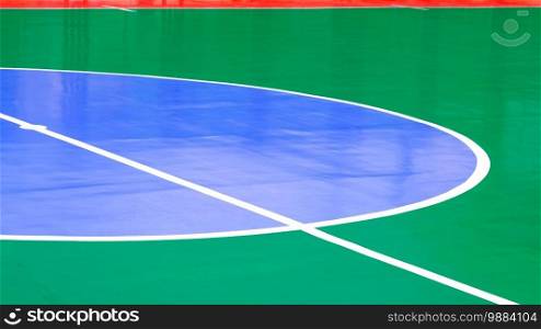 Colorful high quality rubber floor of outdoor futsal court texture background