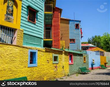 Colorful houses in Caminito, Buenos Aires, Argentina. Colorful houses in Caminito, Buenos Aires