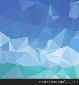 colorful illustration with abstract blue polygonal background