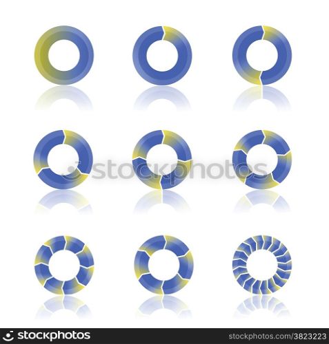 colorful illustration with abstract cycling diagram on white background