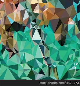 colorful illustration with abstract mosaic background