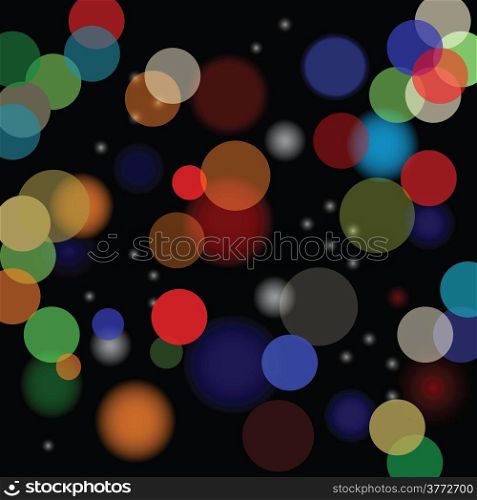 colorful illustration with blurred lights for your design