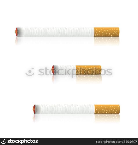 colorful illustration with burning cigarettes for your design
