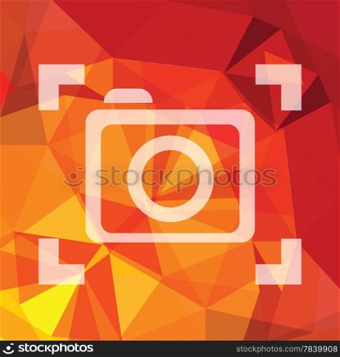 colorful illustration with camera symbol for your design