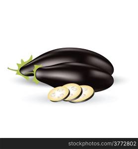 colorful illustration with eggplant for your design