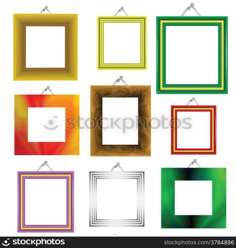 colorful illustration with frames on a white background for your design