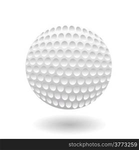 colorful illustration with golf ball on a white background