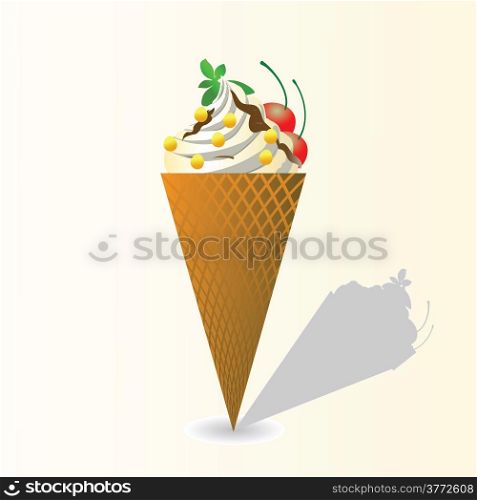 colorful illustration with ice cream for your design