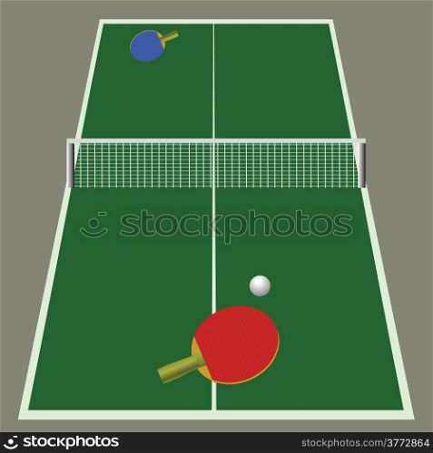 colorful illustration with ping pong game for your design