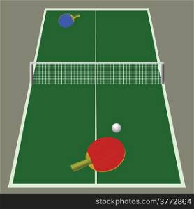 colorful illustration with ping pong game for your design