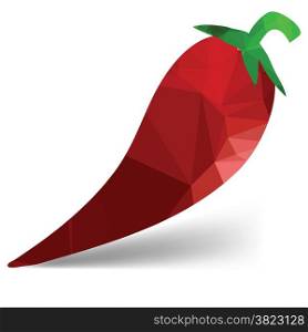 colorful illustration with red pepper on white background