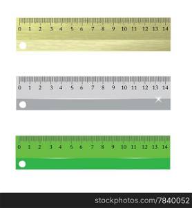 colorful illustration with rulers on a white background for your design