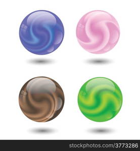 colorful illustration with set of colorful ball for your design