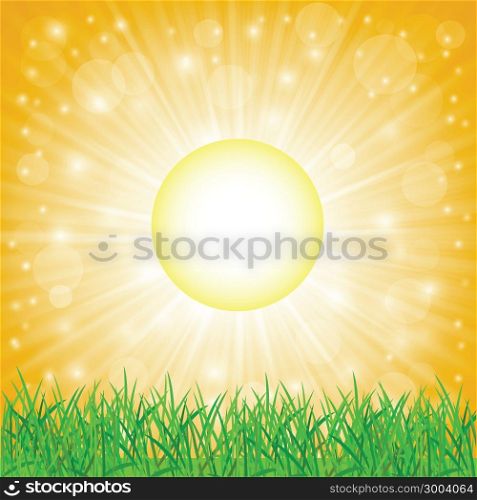 colorful illustration with summer background for your design