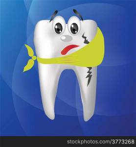 colorful illustration with tooth hurts for your design