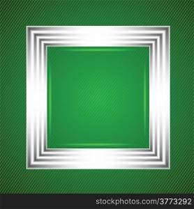colorful illustration with white frame on a green background. for your design