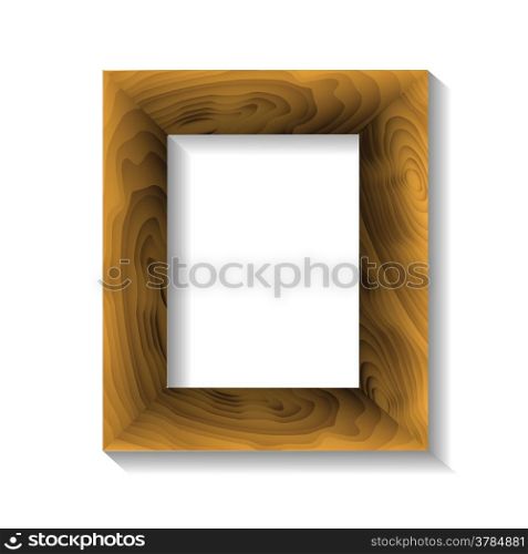 colorful illustration with wooben frame on a white background for your design