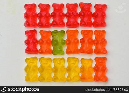 Colorful Jelly Bears Isolated