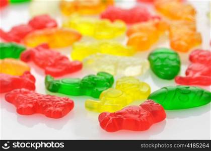 colorful jelly candy, close up for background