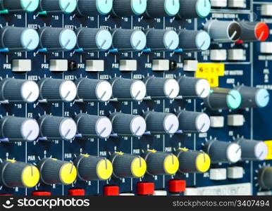 Colorful key of music control panel