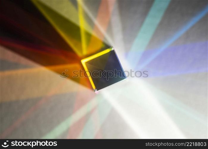 colorful light prisms reflection