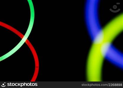 colorful light tube dark background