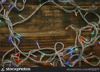 Colorful lights to decorate the house in Christmas