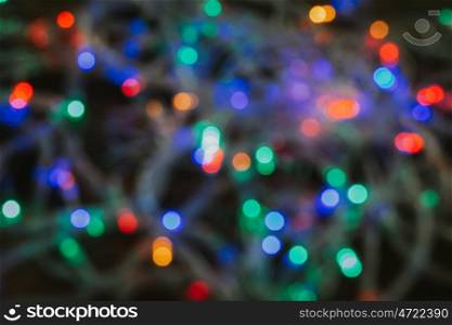 Colorful lights to decorate the house in Christmas