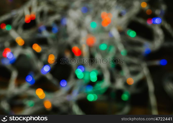 Colorful lights to decorate the house in Christmas