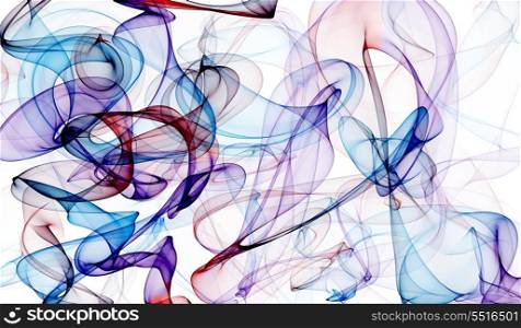 Colorful lines on white illustration