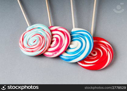 Colorful lollipop against the background