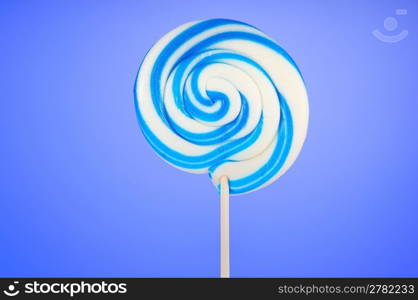 Colorful lollipop against the background