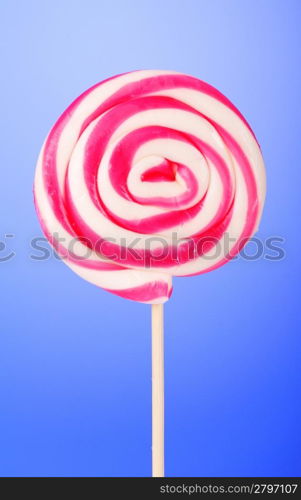 Colorful lollipop against the background