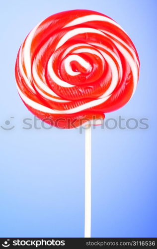 Colorful lollipop against the background