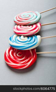 Colorful lollipop against the background