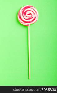 Colorful lollipop against the background