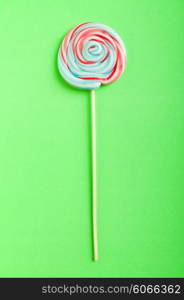 Colorful lollipop against the background