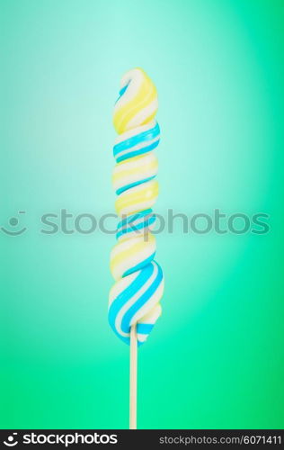 Colorful lollipop against the background