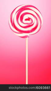 Colorful lollipop against the background