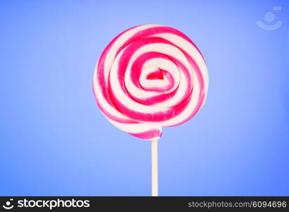 Colorful lollipop against the background