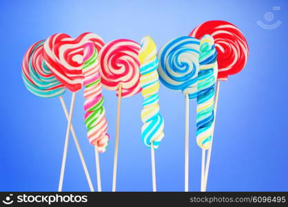 Colorful lollipop against the background