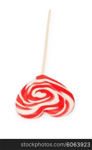 Colorful lollipop isolated on the white