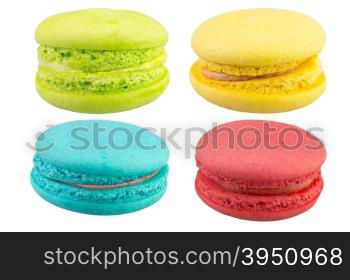 Colorful macaroon set with clipping path&#xA;